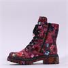 Rieker Laced Ankle Boot With Side Zip - Floral Multi